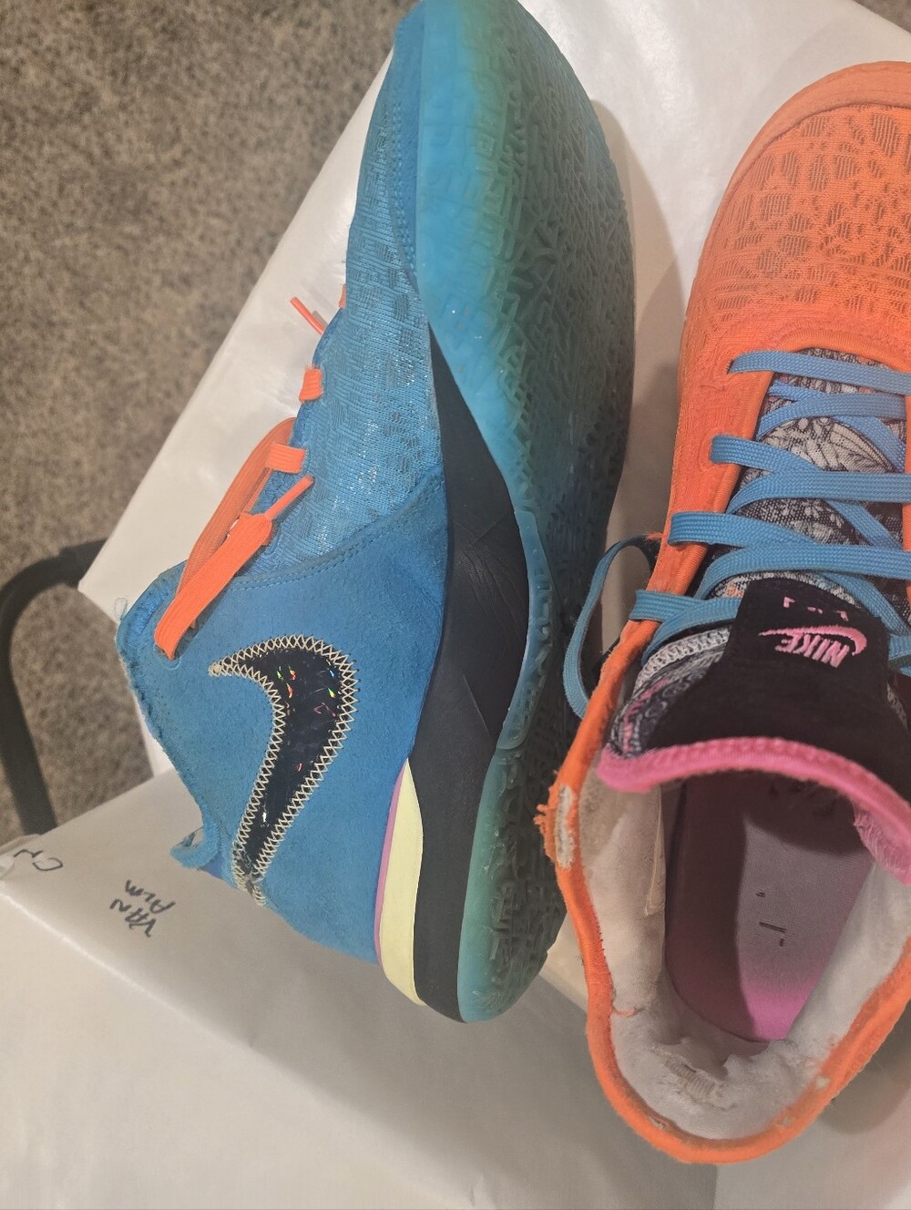 Nike Lebron Kids Blue & Orange Performance Sneakers